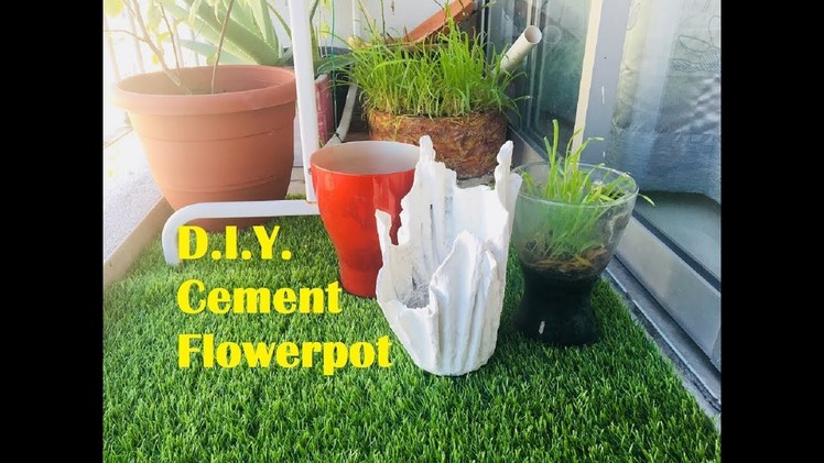 Cement Flowerpot using clothes | Cement Craft Ideas | Cement Flowerpot | DIY Flowerpot