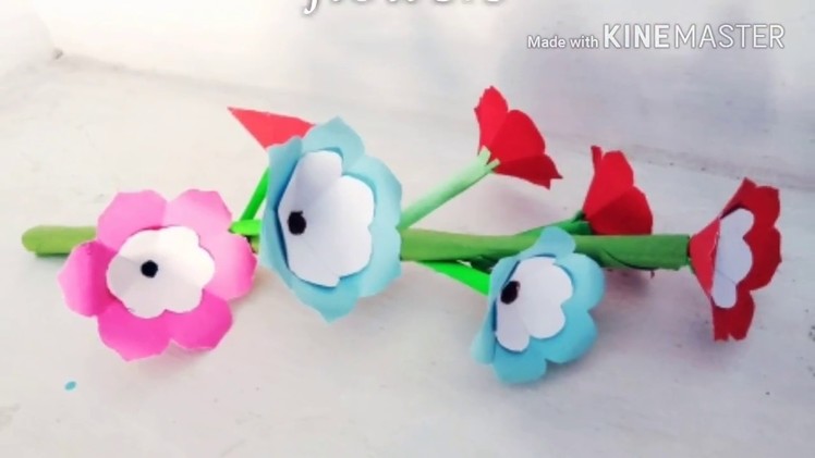Decorate walls with beautiful flowers.DIY. Smile Crafts