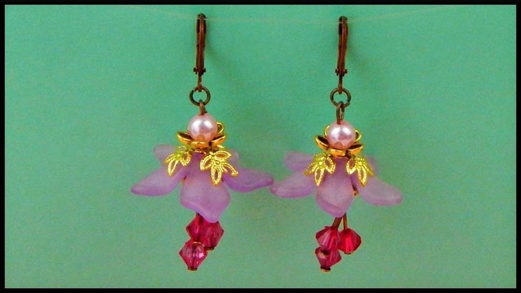 DIY | Beaded Acrylic Flower Earrings | Beadwork Jewelry | Blumen Perlen Sommer Ohrringe | Schmuck