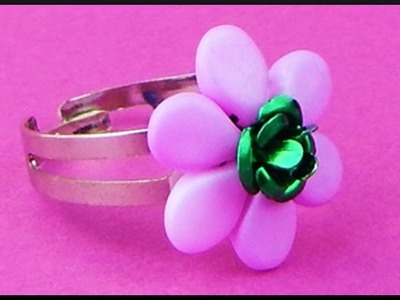 DIY | Cute and Easy Beaded Flower Pip Beads Ring | Jewelry | Blumen Perlen Ring | Schmuck