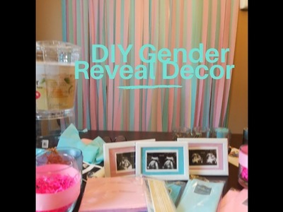 DIY Gender Reveal Decor| Streamer Backdrop Tutorial
