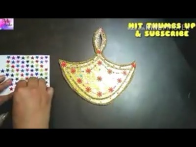 Diy:how to make handmade Diya,decorate beautiful Diya for school project,tutorial|by The Arts Center