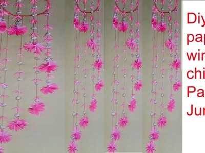 DIY JUMER WITH PAPER.Handmade Wind chime craft.Best out of waste.Decor craft.Creative Art