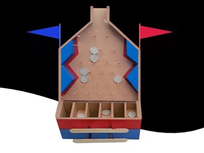 DIY Money Plinko Game Out Of Cardboard Easy Tutorial | NB Tricks