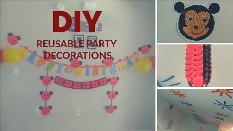 DIY party decorations | Simple tutorial | Birthday Party | Reusable Party Ideas