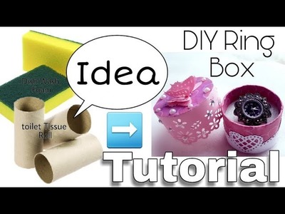 DIY Ring Box || Tutorial || Recycling Idea for Toilet Tissue Roll  || Purple