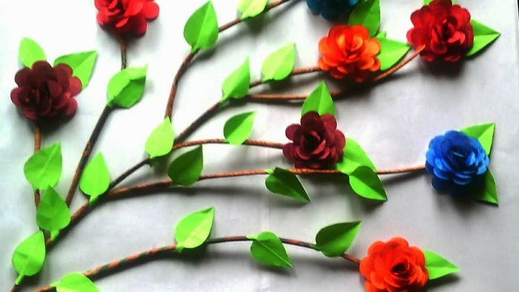 "Hand made paper craft.Diy room decor.Paper wall hanging"