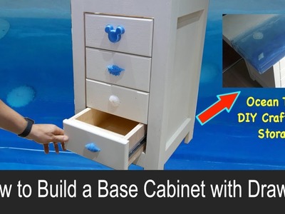 How To Make a Base Cabinet with Drawers. Desk Storage Solution