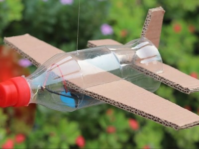 How to make airplane by bottle | helicopter DC motor | DIY home made