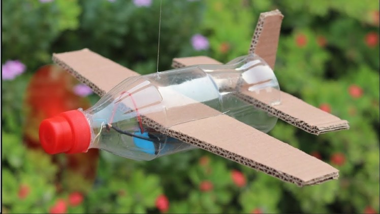How to make airplane by bottle | helicopter DC motor | DIY home made