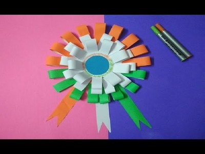 Independence Day Craft | Tricolour Badge | 15 August Decoration Idea