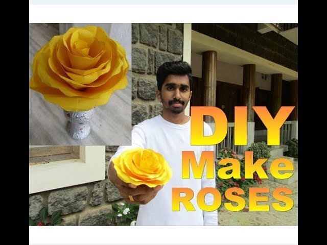 Making Beautiful ROSES with chart | DIY Craft Malayalam.