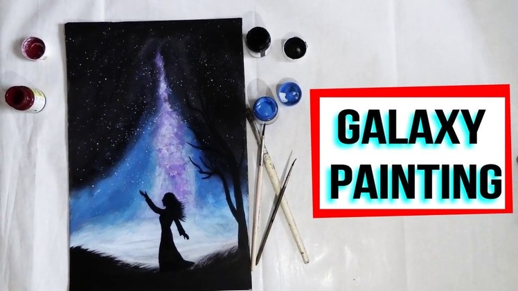 Painting of Galaxy || Shadow painting || Universe Painting || Easy craft hacker ( New )