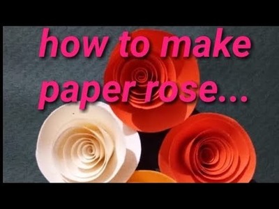 Paper craft rose swirl tutorial. Paper rose making. 