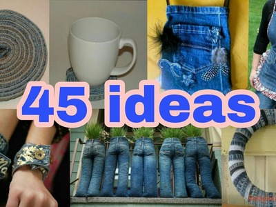 Recycled craft ideas | recycle old jeans | use of old jeans | reuse of jeans | HMA##115