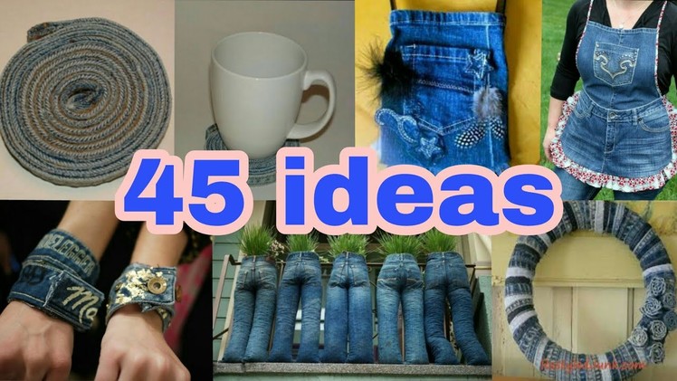 Recycled craft ideas | recycle old jeans | use of old jeans | reuse of jeans | HMA##115