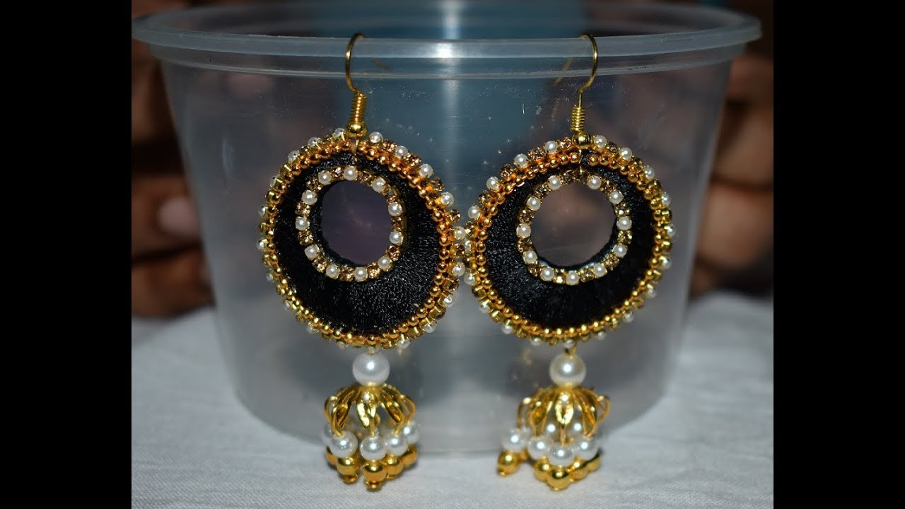How to make Chandbali Earrings | Silk Thread Jewellery | Indian Jewelry -  YouTube