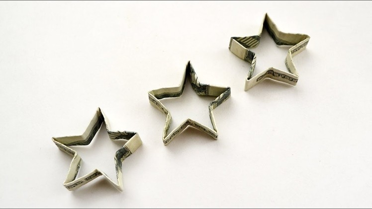 VERY EASY Money STAR Origami out of One Dollar Tutorial DIY