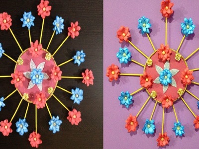 Wall hanging ideas with chopsticks | wall arts | wall decoration ideas with paper | cardboard | dyi