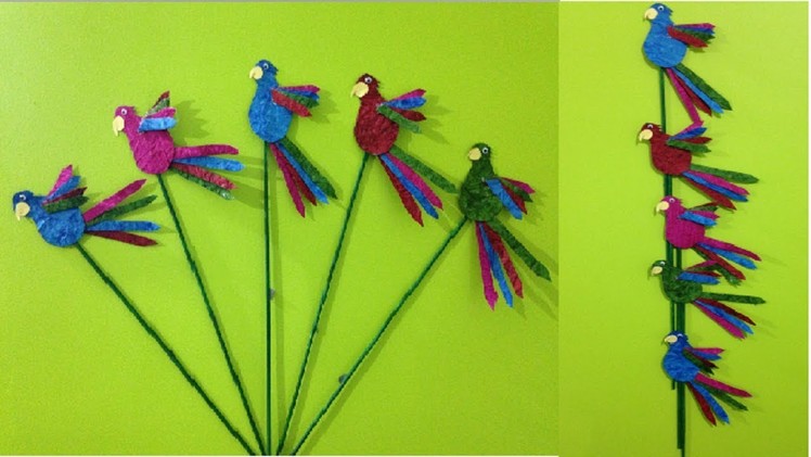 Wall hanging with birds | wall hanging bird craft ideas | paper craft wall hanging birds | diy