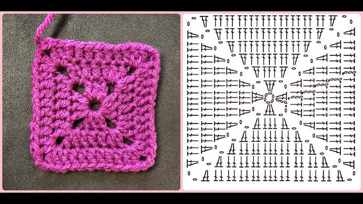 01. Granny Square - How to crochet BASIC (easiest) Granny Square