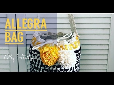 ALLEGRA BUCKET BAG.Tapestry crochet base Bag | shoulder bag | mochila type bag.Part 2