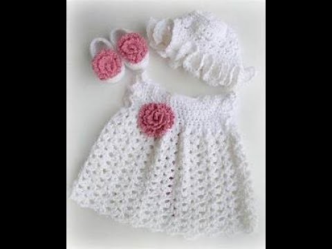 Baby Girl Crochet Dress, Baby Shower Gift, Little Girl Dress,