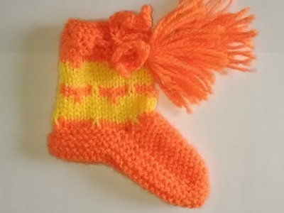 Baby socks design | Booties| small baby socks design|knitting design| in hindi