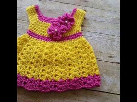 BEAUTIFUL BABY CROCHET FROCK-VESTIDO TEJIDO