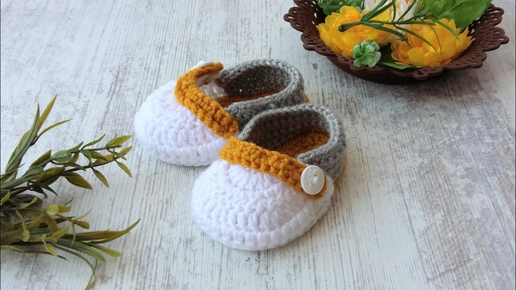 Beginner baby crochet booties tutorial | Free crochet pattern