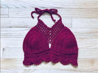 Crochet Halter Crop-top Size S and M | Truc Nguyen Handmade.