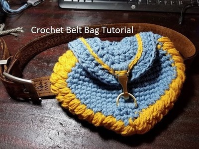 CROCHET- How to make belt bag (fanny pack)- a step by step tutorial