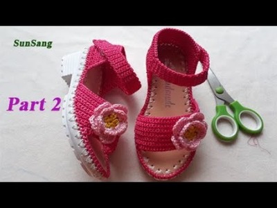 Crochet Sandals roes for babygirl - How to hook the straps