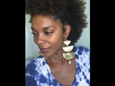 DIY Brass and Cowrie Shell Dangle Earrings