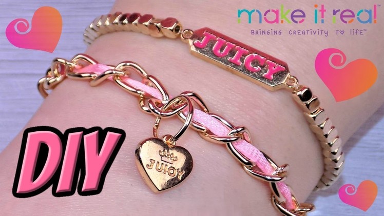 DIY Juicy Couture Chains & Charms Bracelets - How to Make Juicy Couture Bracelets from Make It Real