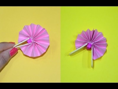 DIY #Miniature #Dollhouse Hand Fan | Mini #Paper #Fan For Dolls | Eshanya Arts