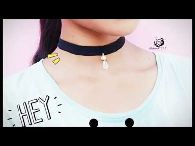 DIY Quick and easy two choker necklace