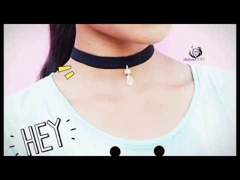 DIY Quick and easy two choker necklace