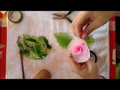 DIY Ribbon  Beautiful Rose - How to make satin ribbon Flower tutorial