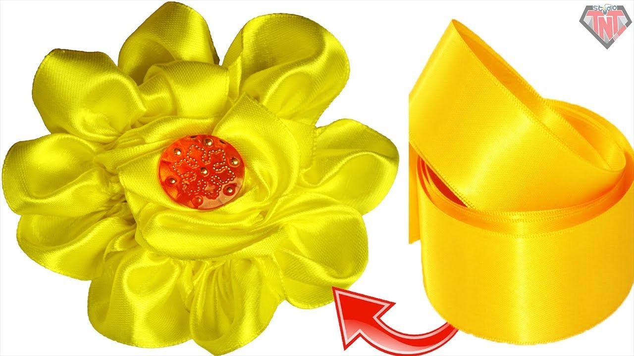 DIY Satin Ribbon Kanzashi Flower Hair Band Tutorial || Ribbon Jewelry Flower Headband for Kid