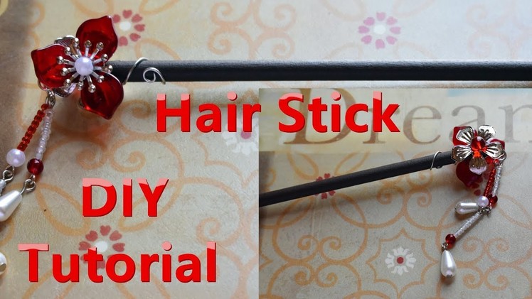 Diy Tutorial - Chinese Hair Accessories Flowers Branch Hair Stick Hair Pins 花枝发簪