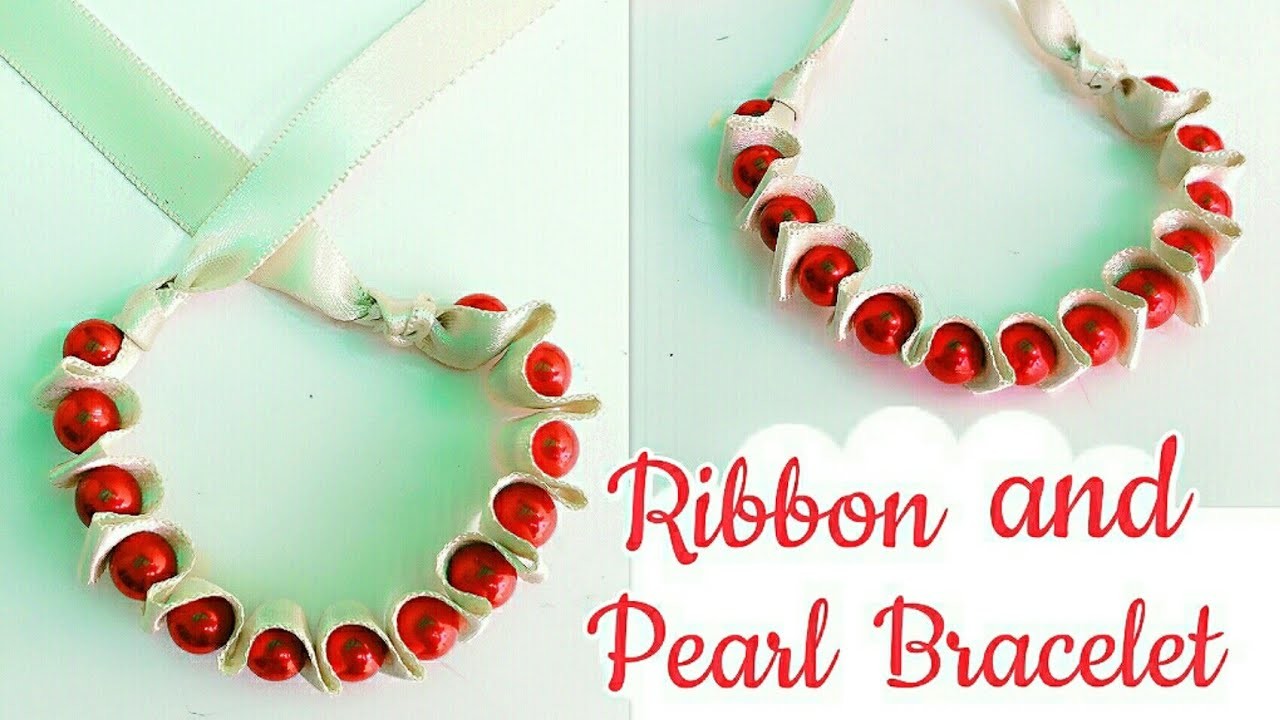Friendship Bracelet.Ribbon and Pearl Bracelet.Bracelet Making.How to make Bracelet.Friendship Band
