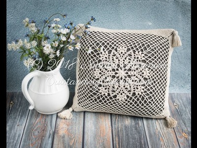 Front Post Double Crochet - Lotus Throw Pillow Case Crochet Pattern