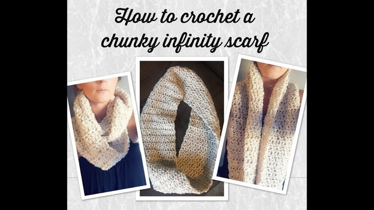 How to crochet a chunky infinity scarf diy from home