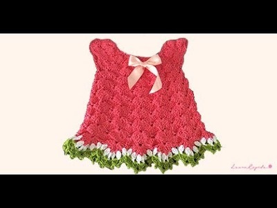 HOW TO CROCHET A DRESS FOR GIRL - EASY AND FAST - BY LAURA CEPEDA