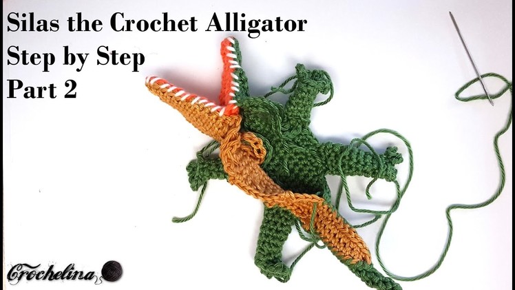 How to Crochet an Alligator part 2 ~   Crochelina
