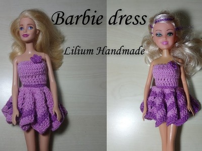 How to crochet Barbie dress (left hand ) tutorial