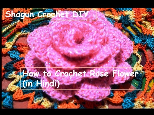 How to Crochet Beautiful Rose Flower.Beginners Friendly Rose Flower in Hindi