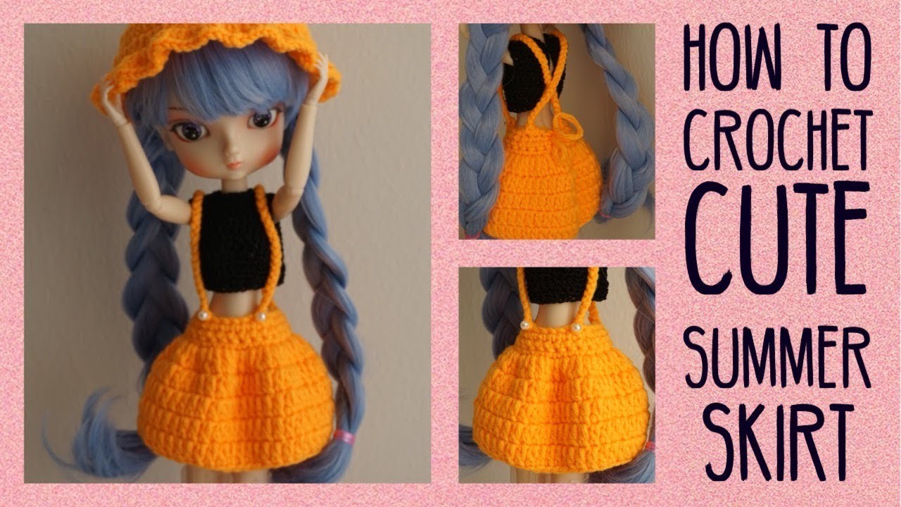 How To Crochet Cute Summer Skirt for doll ✨