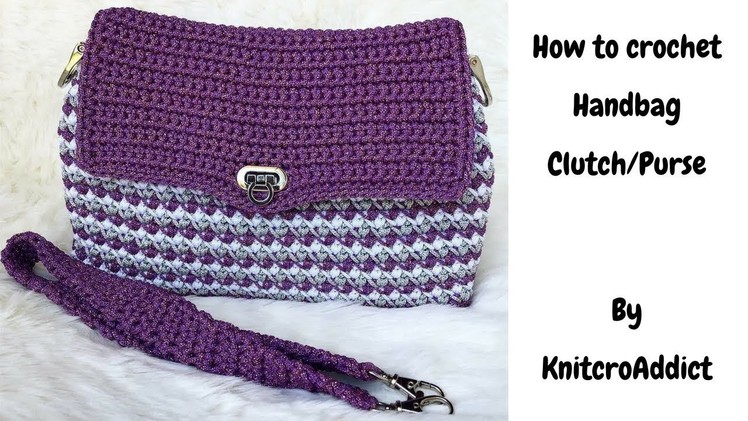 How to crochet:Hand bag clutch.purse combo -Part 1